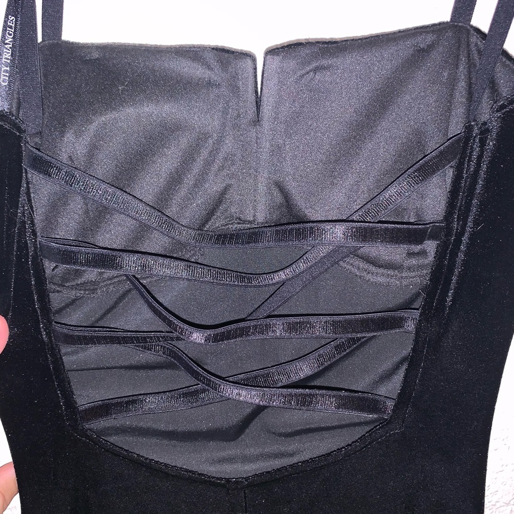 Black velvet dress